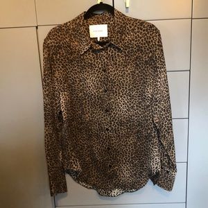 Gorgeous frame animal print silk blouse. Size M NWOT